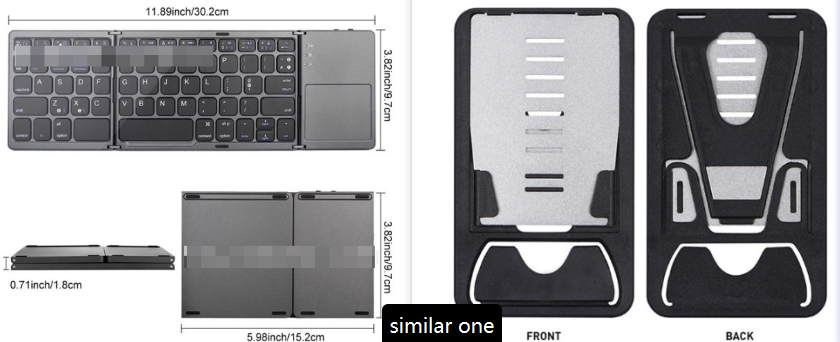 mini teclado inalambrico plegable